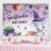 Magier Elefant Lila Halloween babydusche Hintergrund